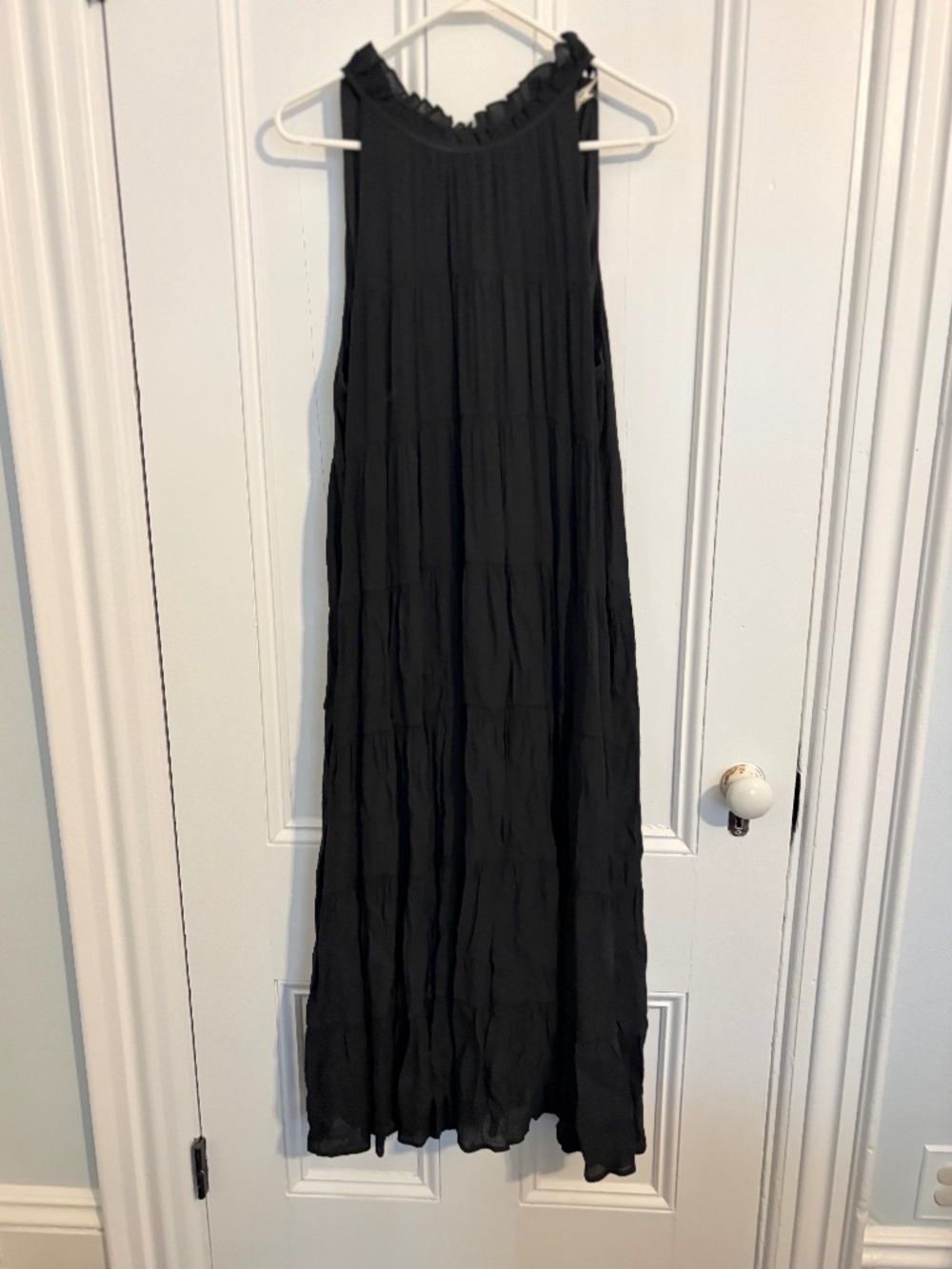 black maternity maxi dress